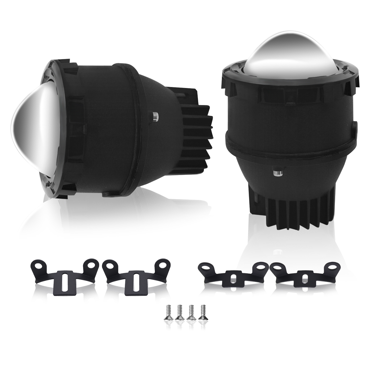 Carzex 3 inch 40W White LED Projector with High/Low Function 12V Projector Fog Light for Cars (40W/6000K)